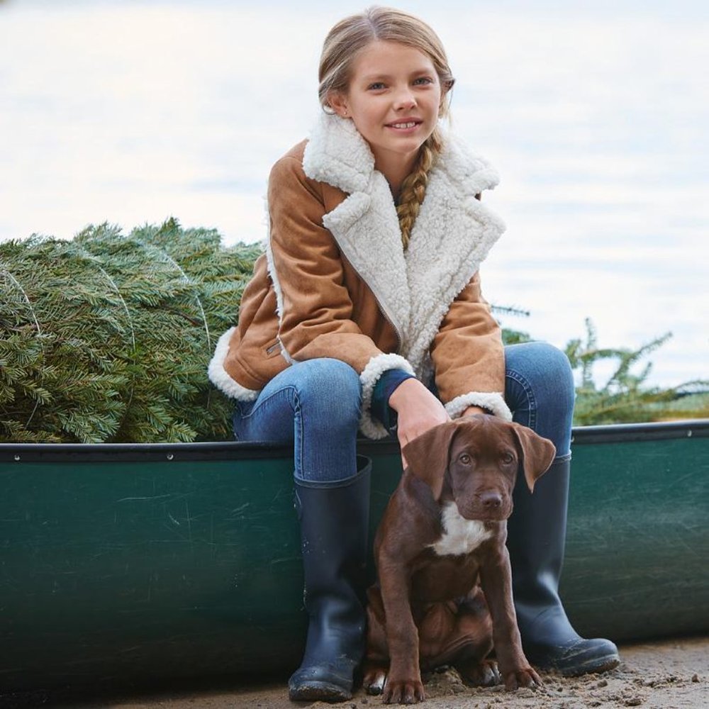 Abercrombie Kids  shearling aviator jacket